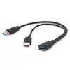 Cabo de Extensão USB 3.0 Fêmea para Macho USB 3.0A Macho para Fêmea Alimentação Aprimorada Dispositivo Externo Disco Rígido Móvel