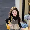 Conjunto de Ropa para Bebé Niña 2026 Nuevo de Primavera Elegante Estilo Coreano con Lunares Florales Chaleco Capas con Jeans Conjunto de Tres Piezas
