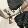 Zapatos retro estilo francés de abuela para mujer, nueva colección verano 2026, zapatos planos de ballet Mary Jane poco profundos de gamuza con punta cuadrada