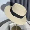 Sombrero de Paja de Playa con Ala Ancha para Mujer, Estilo Vacaciones de Verano, Sombrilla, Ala Ancha, Sombrero de Playa con Borde Floral, Sombrero de Protección Solar