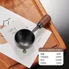 Directo del fabricante: Cuchara medidora de acero inoxidable 304 para café y leche en polvo, mango de madera, antiadherente, a prueba de óxido, cuchara medidora de especias