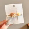 Presilha de cabelo tipo laço estilo coreano, grampo de cabelo elegante e requintado para mulheres, presilha de jacaré fofa de bolinhas para franja lateral, acessório de cabelo