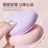 Esponja de Maquillaje Macaron, Súper Suave y Engrosada, No Absorbe el Polvo, Esponja para Base de Maquillaje Líquida Húmeda y Seca, Esponja de Cojín de Aire Malvavisco