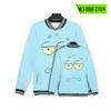 Suministro transfronterizo de nuevo uniforme de béisbol de un solo pecho con impresión en color 3D de refugiados extraterrestres SOLAR OPPOSITES, ropa de otoño