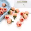 Simulação Rose Pequeno Botão DIY Fazendo Acessórios de Material de Flor de Pulso Mini Pequeno Chá Botão Chapéu de Palha Decoração de Cartão de Cabelo