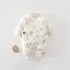 Mameluco de mariposa para recién nacido, mameluco de mariposa de algodón puro para bebé de otoño e invierno, ropa sin costuras, mameluco estilo monje para recién nacido, mameluco de primavera y otoño para bebé