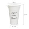 Cubo de Hierro Vintage Cubo de Lata Floristería Cubo para Flores Secas Cubo de Flores Maceta Decorativa Jarrón Hierro Forjado Arreglo Floral Tubo Ranurado de Bambú