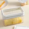 Dispensador de Mantequilla Cortador de Queso Bloque Almacenamiento Caja de Queso Herramienta para Queso y Mantequilla con Tapa para Congelar Refrigerador