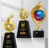 Trofeos de Cristal Creativos Personalizados para Reuniones Anuales de Empresa, Premios al Empleado Destacado, Premios de Competiciones Deportivas, Souvenirs con Grabado