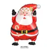 Decoración navideña globo de película de aluminio globo de papel de aluminio de Papá Noel diseño de fondo árbol de Navidad copo de nieve campana globo