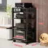 Rack de Amplificador para Casa Espaçamento Ajustável Pés Móveis Multifuncionais para Alto-falantes Suporte Gabinete de Amplificador Rack de Equipamentos AV