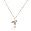 Colar de anel de rosa de estilo francês transfronteiriço feminino leve luxo nicho design de ponta corrente de clavícula novo estilo feminino