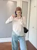 Estilo Nuevo de Verano Transfronterizo Relajado y Ligeramente Transparente Cubre-Traje Protector Solar para Mujer, Top Holgado de Verano con Bordes Volantes