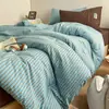Colcha de Algodão Lavado Estilo Ins para Primavera e Outono para Uso Doméstico, Colcha de Listras para Duas Estações para Dormitório Estudantil, Colcha Quente de Inverno, Colcha Tudo-em-Um