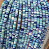 Espaciador de 4-8MM color mixto azul claro veteado arcilla blanda redondo espaciador DIY joyería ropa