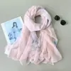 Bufanda de Seda para Mujer 2025 Nueva Suave Gasa Delgada Bufanda Larga Primavera y Verano Fresca Gasa Protector Solar Bufanda de Viaje Versátil Chal