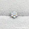 Pendientes de Flor de Zirconio de Aleación de Titanio Astmf-136 Titanio G23 Nueva Flor de Zirconio Pendientes para Labio Uña Joyería para Piercing Cabeza