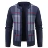 Cárdigan para Hombres de Mediana Edad y Mayores Temporada Otoño e Invierno Suéter Engrosado con Felpa Ropa Exterior para Hombre Abrigo de Papá