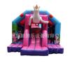 Parque de atracciones inflable al aire libre con castillo travieso de unicornio, cama inflable para niños, instalaciones de entretenimiento al aire libre, cama deslizante