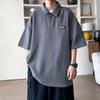 Moda Luz Luxo Jacquard Casual Polo Shirt Verão Novo Confortável Respirável Adolescente Loose Manga Curta Lop T-shirt