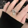 Conjunto de Anillos de Zirconia Luna Azul Amor Transfronterizo Anillo Pulsera Personalizado para Mujer Lujo Ligero Diseño de Nicho Venta al por Mayor