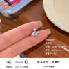 Novos Brincos Studs de Aço Titânio 316L Orelha de Gato Kt Dirigível, Brincos de Zircônia Coração Brilhante, Brincos de Design Exclusivo