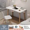 Escritorio, Escritorio de Computadora, Escritorio para Trabajar en Casa, Escritorio de Oficina Sencillo, Escritorio de Estudio para Dormitorio, Mesa con Patas de Madera Maciza para Casa de Alquiler