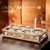 Copos de Cristal Criativos de Alta Qualidade Estilo Chinês para Uso Doméstico, Copinhos Premium de Luxo Leve, Conjunto para Servir Vinho