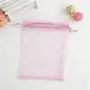 Bolsa de hilo de color sólido opcional multicolor para joyería, dulces, lavanda, bolsa de hilo para empaquetar, cierre de cordón, suministros para bodas, bolsa de embalaje