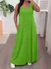 Vestido Casual de Moda Suelto Sin Mangas de Color Sólido Transfronterizo Europeo y Americano Tik Tok Verano 2026