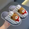 Pantuflas de algodón con diseño de oso y conejo para niños, pantuflas de invierno para interiores para niños, adecuadas para niños mayores y niños pequeños, pantuflas mullidas para niñas