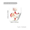 Varias pegatinas electrostáticas para ventana con temática de bolsas de regalo de Papá Noel de Navidad para decoración del hogar, pegatinas de cristal visibles por ambos lados