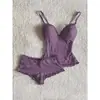 Camisón Morado con Lunares, Puramente Sexy, con Almohadillas para el Pecho para Mujer, Nuevo Estilo de Verano, Conjunto de Shorts Caliente para Casa
