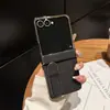 Case Dobrável Samsung Z-Flip 8 Amigável para Negócios com Suporte de Dedo Capa Protetora Anti-Queda de Cor Sólida para Z-Flip 7