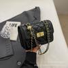 Bolsa Pequena Acolchoada com Corrente Tendência deste Ano para Mulheres, Novo Estilo 2026, Bolsa de Ombro Estilosa, Bolsa Quadrada Pequena Transversal Fashion