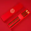 Palillos de Doble Felicidad para Boda Caja de Regalo Festiva de Alta Gama Set de Palillos para Pareja Recuerdo Regalo de Agradecimiento Suministros de Boda Palillos de Doble Felicidad