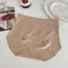 Bragas de Hielo de Seda Naipai para Mujer Sin Costuras Transpirables de Cintura Alta para Levantar el Abdomen y los Glúteos Secado Rápido Calzones para Mujer Entrepierna de Modal Antibacteriano 7A