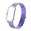 Correa Adecuada para Xiaomi Mi Band 7 Pro, Pulsera Sólida de Acero Inoxidable de Tres Eslabones, Correa Metálica Miband7Pro