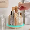 Soporte Giratorio de Lujo Ligero con Compartimentos para Brochas de Maquillaje, Escritorio Creativo, Portamaquillaje, Portabolígrafos de Oficina, Estante de Almacenamiento para Papelería