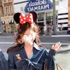 Linda Diadema de Amapola para el Cabello, Aro de Cabeza de Dibujos Animados de Disney con Lazo, Equipo de Accesorios para el Cabello de Peluche para Parque de Atracciones