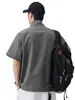 Ropa para Hombre Fengshe / Camiseta de Verano de Manga Corta Nueva de Verano Pulóver de Cuello Alto Camiseta de Manga Corta Holgada Casual
