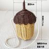 Lindo mini bolso de piña de ratán de imitación, accesorios de fotografía para niños, bolso cruzado tejido, bolso para niños, fuerte y duradero