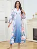 Mt535 Transfronterizo En Stock Vestido Largo Ropa de Mujer Amazon Comercio Exterior Estampado de Viaje Vestido Largo de Gala con Dobladillo Ancho Vestido de Mujer