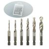 Machuelo Compuesto de Acero de Alta Velocidad Transfronterizo Mango Hexagonal Machuelo Espiral para Máquina Broca Titanizada Tres en Uno Perforación y Roscado