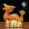 Adornos de Dragón de Cerámica Tang Sancai Hogar Dragón del Zodiaco Dragón Verde Esquina de Suplemento Solución Artesanías Sala de Estar Regalos Adornos de Joyería