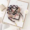 Pañuelo Cuadrado, Pañuelo de Seda, Hebilla Magnética, Pañuelo Triangular, Protector de Cuello, Pañuelo Pequeño, Pañuelo Cuadrado de Algodón y Lino de Seda para Otoño e Invierno de Mujer, Pañuelo Cuadrado Cálido de Alta Gama