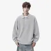Hoodie Masculino de Manga Longa Outono/Inverno 2026 Estilo Casual Old Money Solto Tamanho Grande Top Hoodie