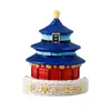 Ímã de Geladeira 3D Souvenir Turístico, Ímã Antigo Edifício Antigo Tiananmen em Relevo Luz Noturna, Adesivo Decorativo Luminoso de Resina Cultural e Criativo