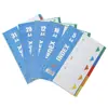 Página de clasificación de plástico a color A4 11 agujeros papel de anillas 10 páginas 20 páginas 31 páginas etiqueta de índice papel intercalado de documento