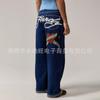 Jeans da Moda para Garotas Quentes Feminino Verão 2024 Novos Calças Retas Emagrecedoras Moda de Rua Americana Marca Tendência Calças Femininas